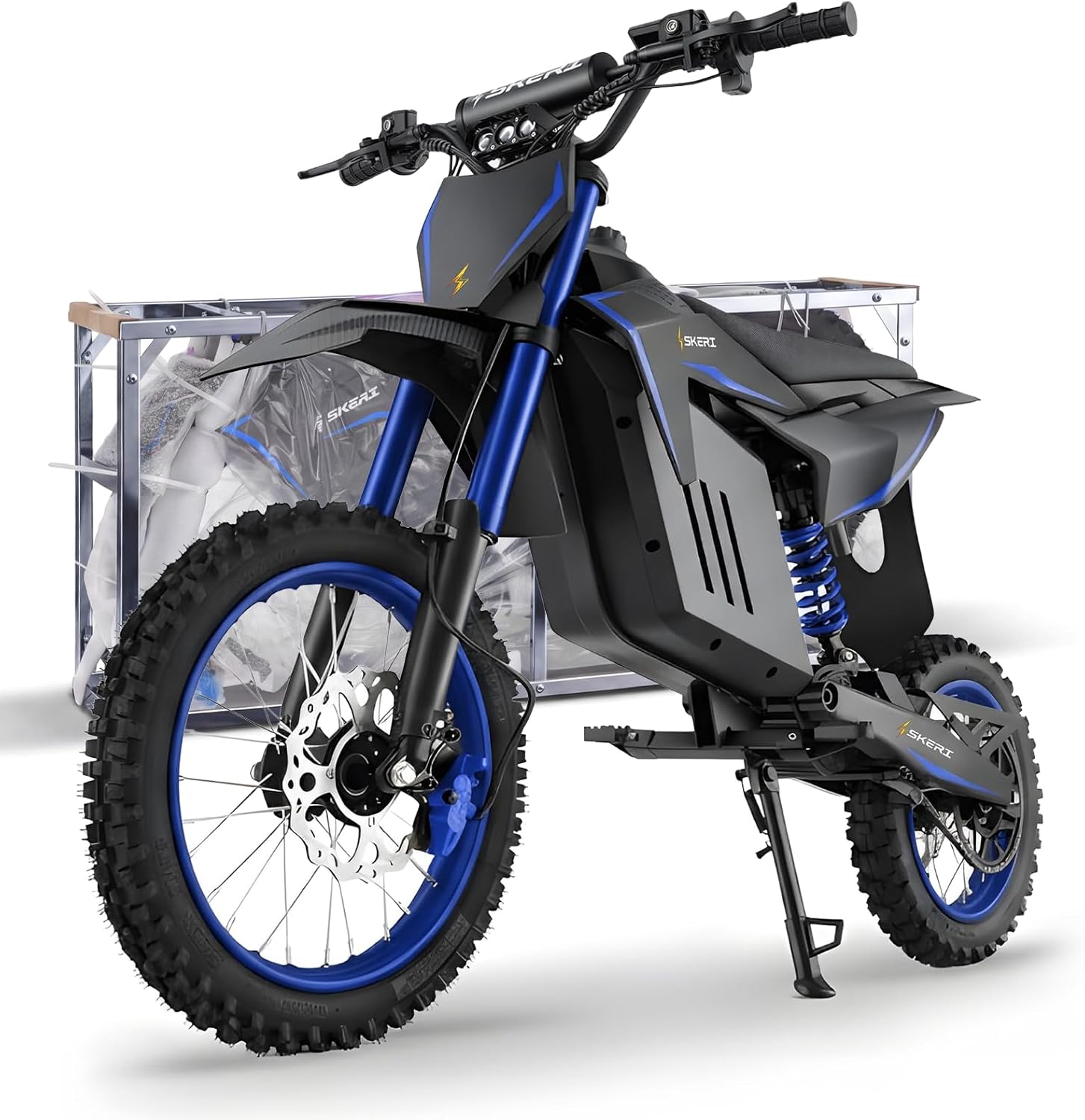 Skeri Electric Dirt Bike for Adults & Teens, 14"/12" Fat Tire 3200W Motor 37MPH Off-Road EBike, 48V 21Ah Battery Hydraulic Disc Brakes Dual Suspension IPX5 Waterproof, Fit for Age 13+