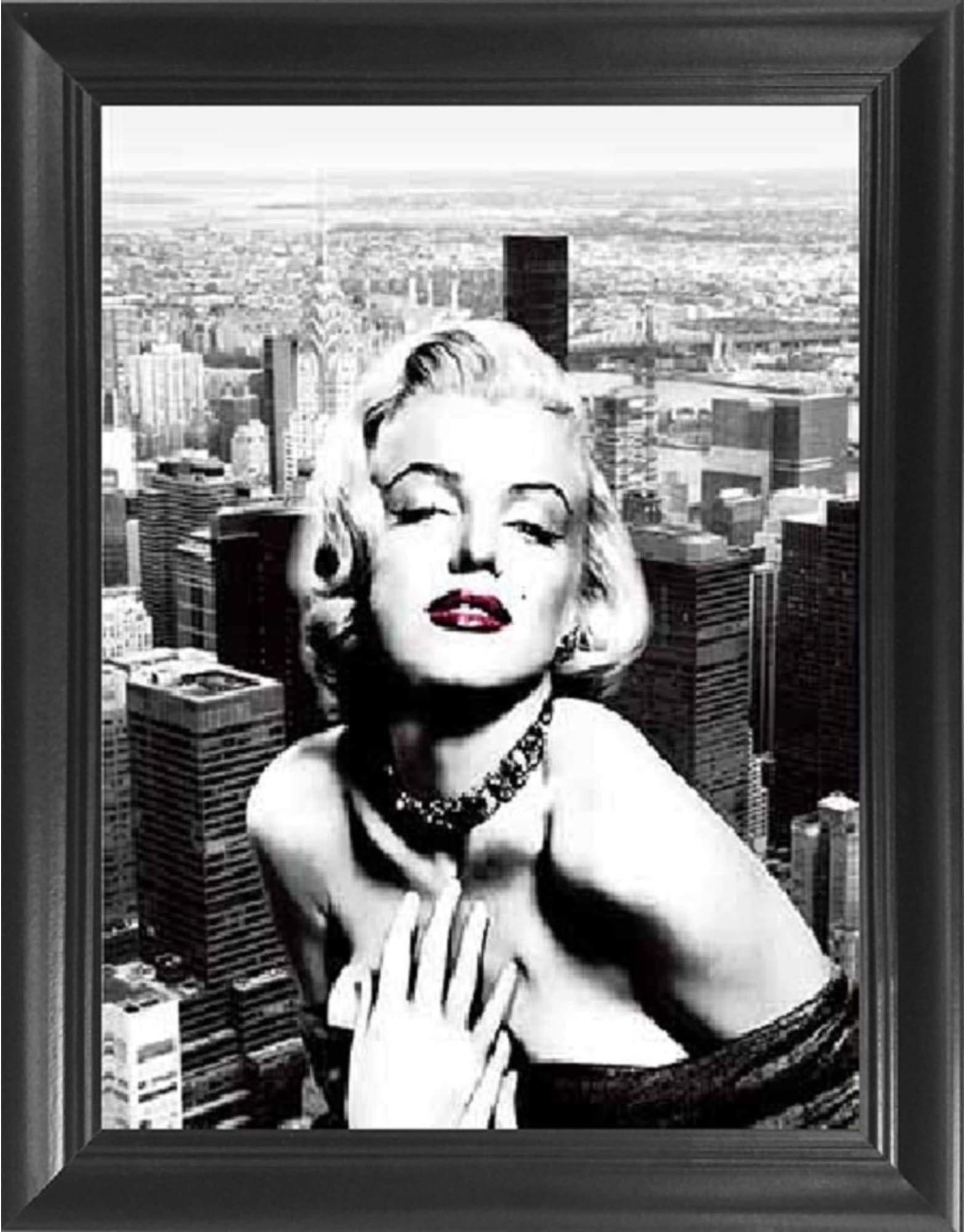 Marilyn Monroe New York 3D Poster Wall Art Decor Framed Print | 14.5x18.5 | Lenticular Posters & Pictures | Memorabilia Gifts for Guys & Girls Bedroom | Celebrity Vintage Room Picture & Decorations