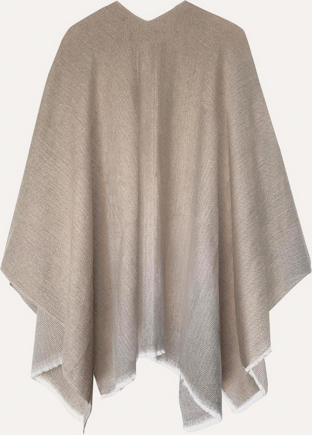 Shmily Girl Poncho Femme Tricot Cape Réversible Couverture Elégante Epaule Chaude Echarpe Tricotée Manteau pour Printemps Automne