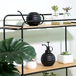 Plant Watering Bottle, 500ml/17oz, Retro Style Watering Can, Matte, Frosted (Black)