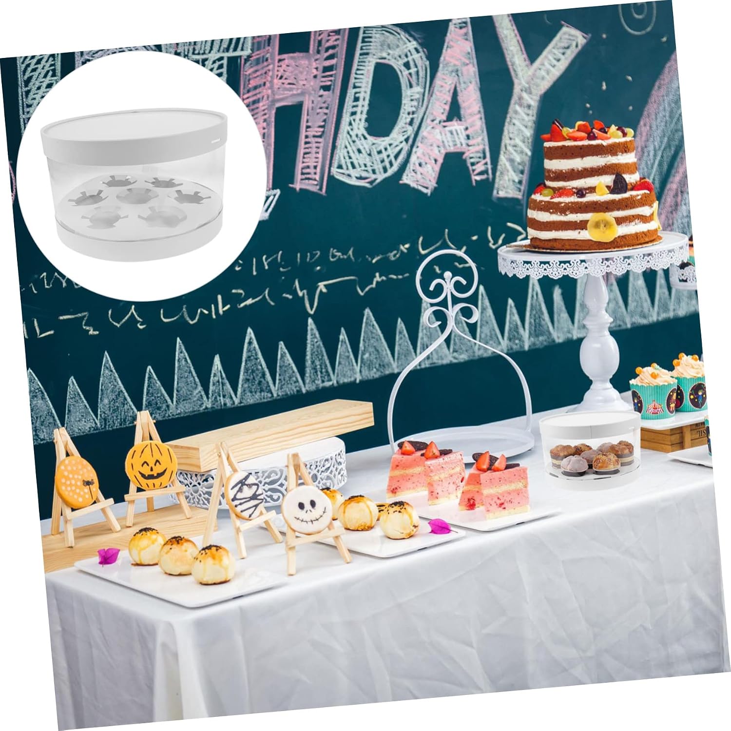Clear Cupcake Carrier Box Cover Transparent Cake Packaging for Muffins and Desserts Design Sturdy and for Transport for Parties and Events