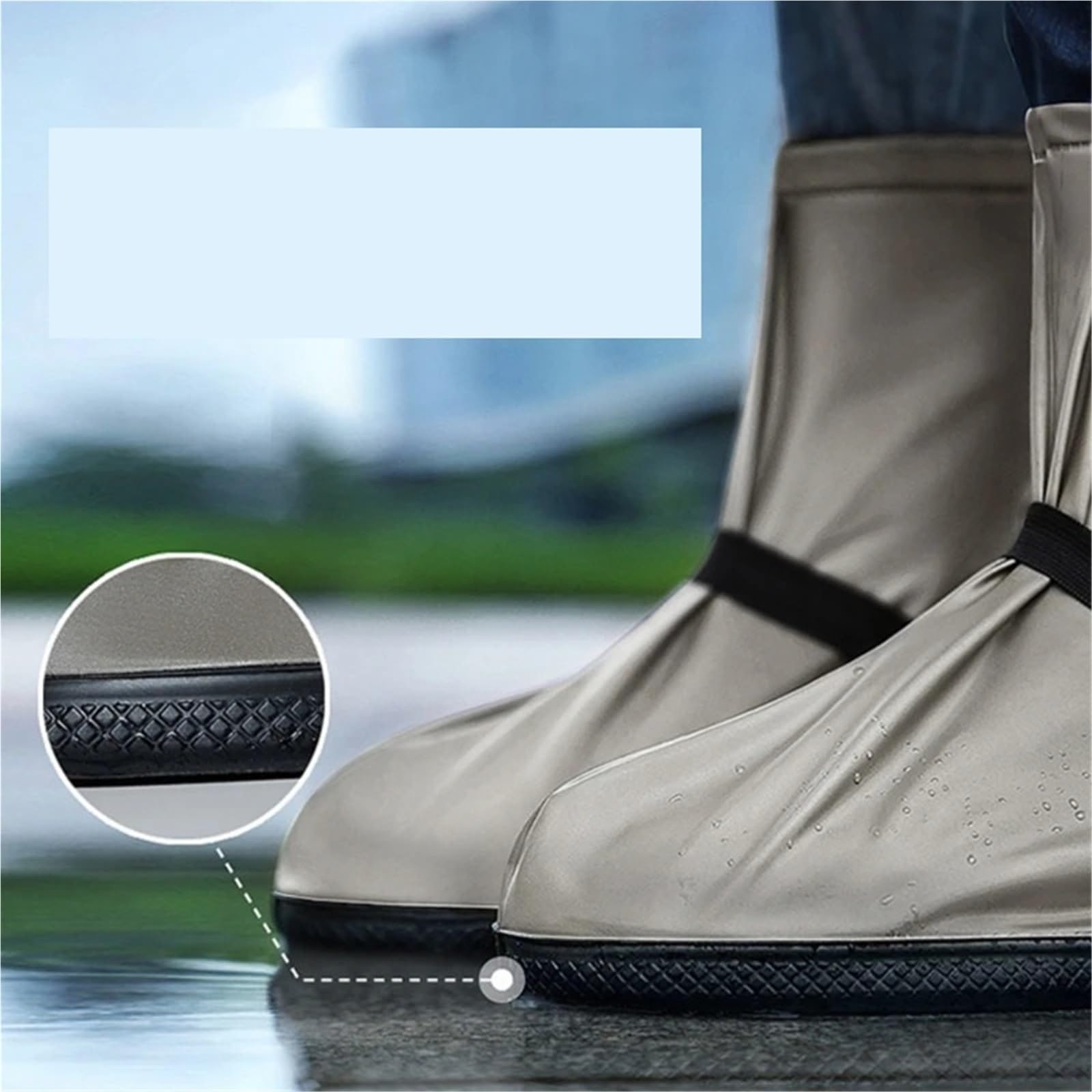 2 pares de zapatos a prueba lluvia, cubierta gruesa, impermeable, reutilizable, for motocicleta, ciclismo, bicicleta, botas for la, for para Protección