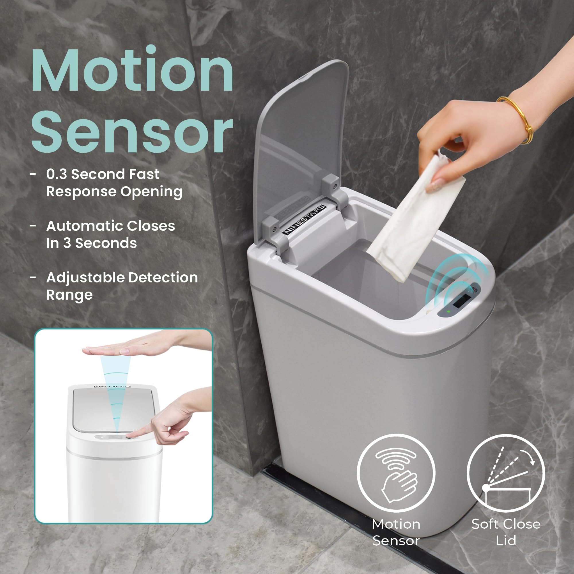 NINESTARS AMZ-7-2 Bathroom Automatic Infrared Motion Sensor