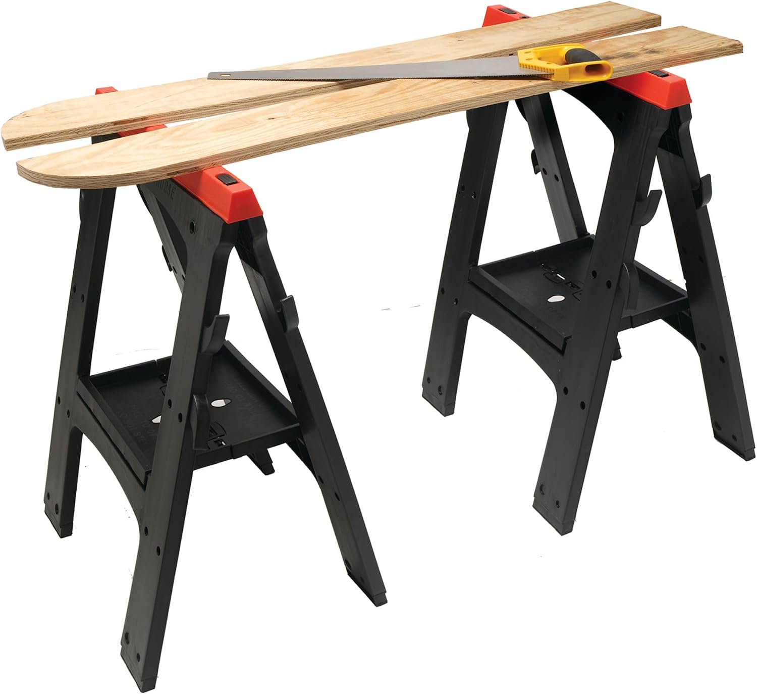 Performance Tool W54009 Heavy Duty Plastic Sawhorse Set (450 lb capacity, 900 lbs Total)