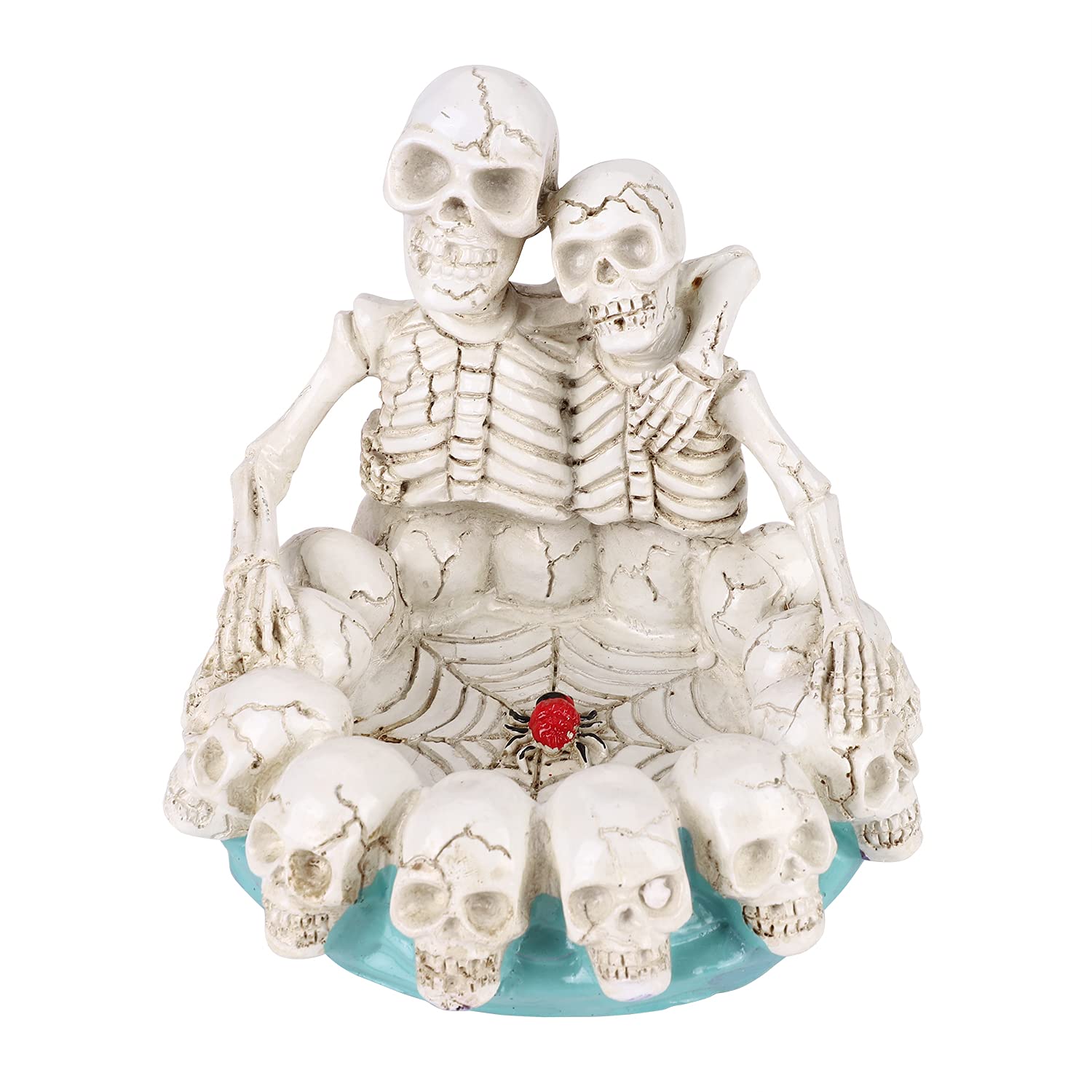Skull Ashtray Ornaments Rose Resin Cigarettes Funny Romantic Ash Trays Crafts Halloween Skeleton Skull Ornament Decoration for Home Office Car (Hug)