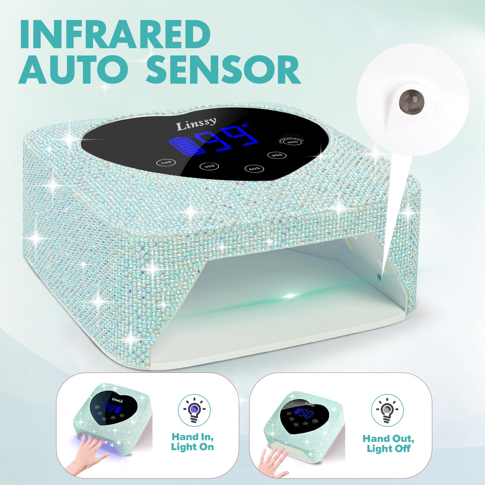 Amazon | 72W コードレス UV LED ネイルランプ ジェルネイル用 ネイル