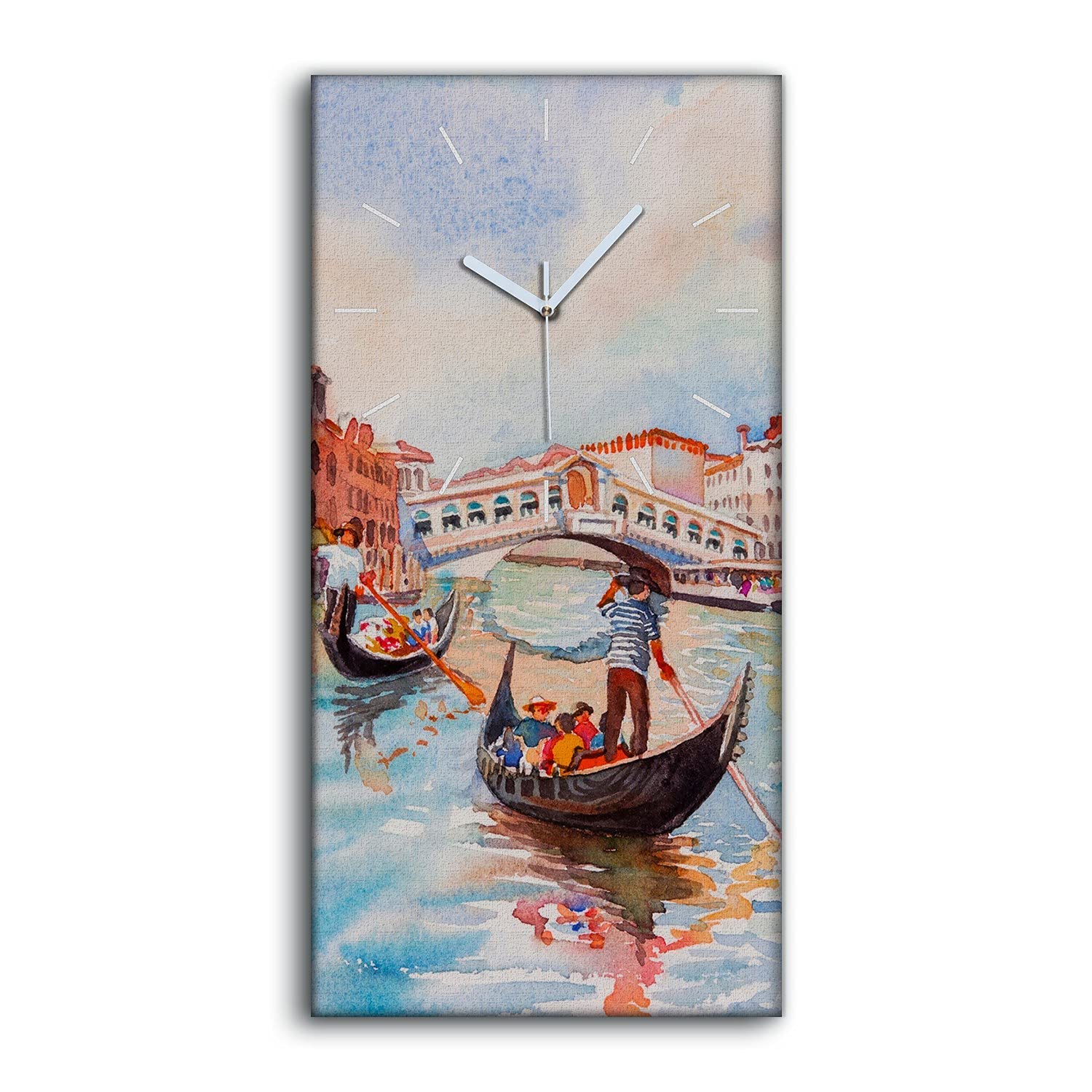 Horloge sur toile Venise Italie image moderne pour decoration chambre calme