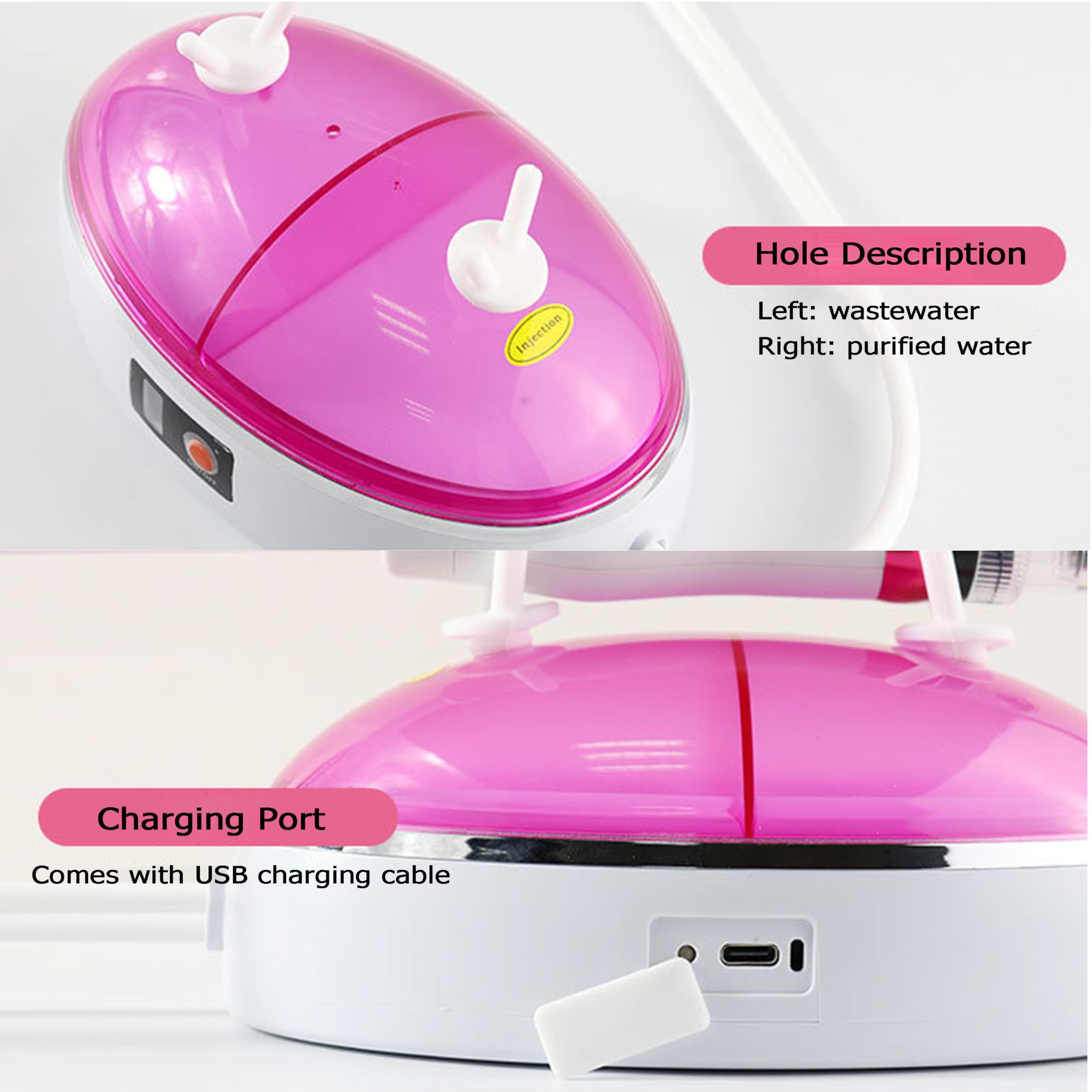 Elitzia Hydro Dermabrasion Macchina per il viso Pulizia Profonda Aspirapolvere Rimozione di punti neri Mini Ricaricabile Home Beauty Device Hydro Oxygen Pore Restringimento ETSLHF1