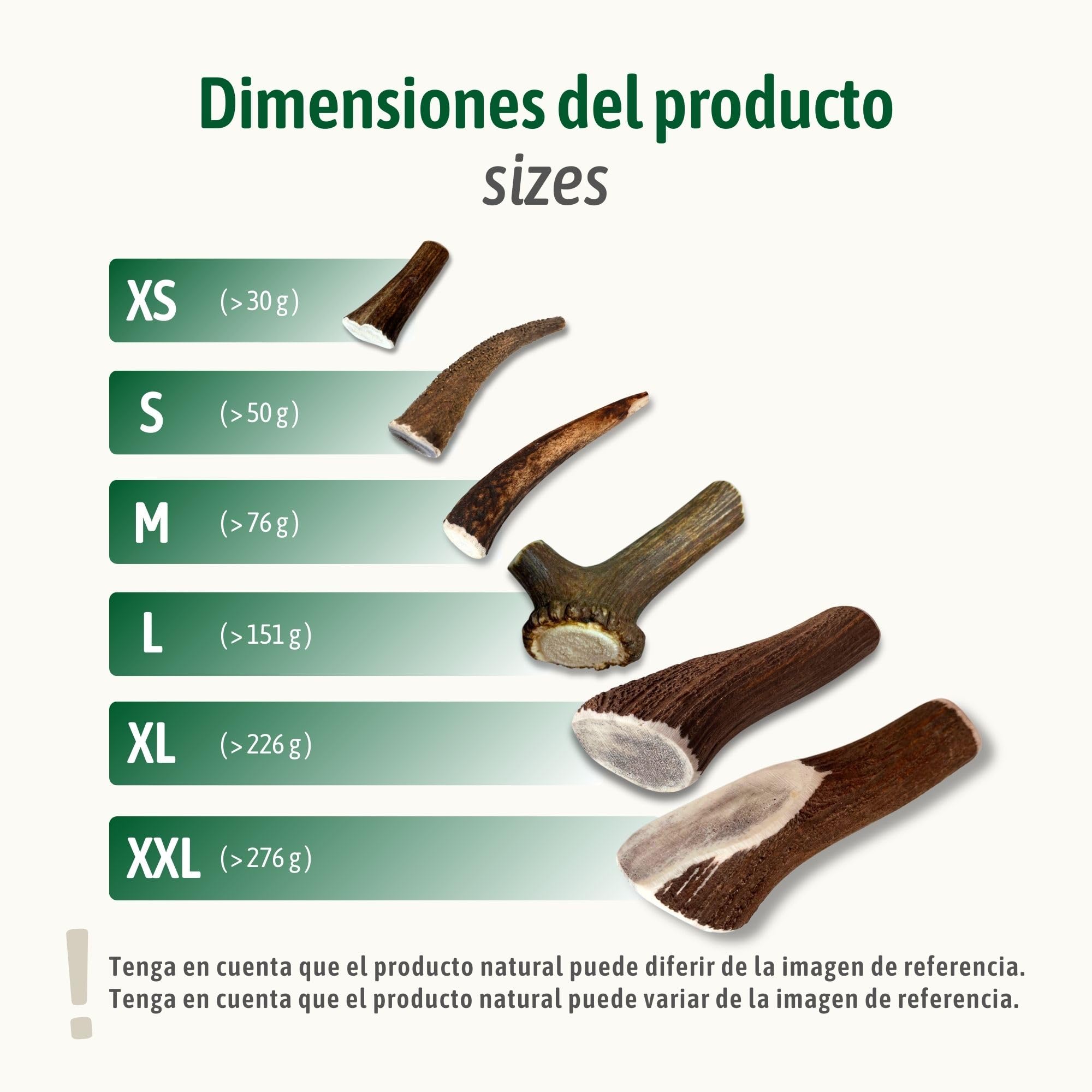 ChronoBalance XL Asta de Ciervo para Perros, 100% Naturales Piezas Enteras, Palillo Masticable, Juguetes para Perros, Tratar Cuidado Dental, Sin Aditivos, Larga Duración, Conjunto de 5
