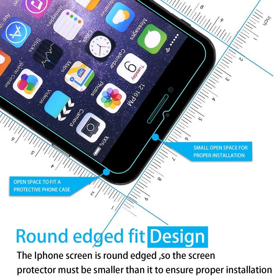 Arctic Fish iPhone 8 Plus,7 Plus,6s Plus,6 Plus Screen Protector Glass 3Pack 0.15mm Ultra Thin Tempered Glass Screen Protector for iPhone 8 Plus -Arctic Fish[5.5" inch]