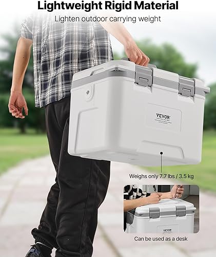 Miniatura 4 de VEVOR Portable Cooler,Hard Cooler with Ice Retention, Heavy-Duty Handles and Strap, Lightweight Rigid Material Insulated Portable Cooler, Suitable