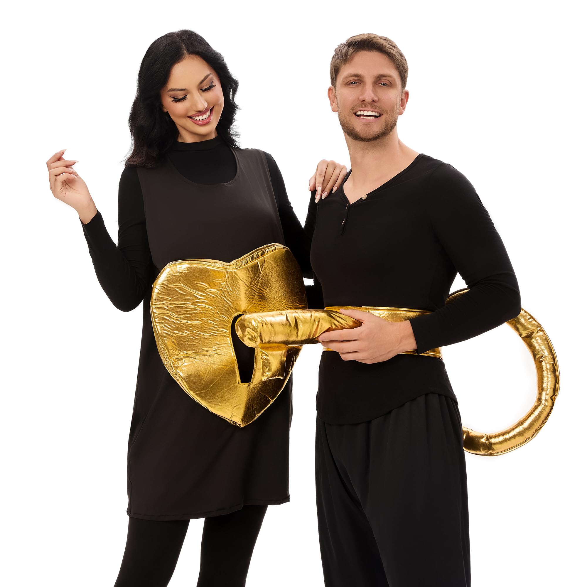 2Pcs Couples Halloween Costumes for Adults Funny, Lock and