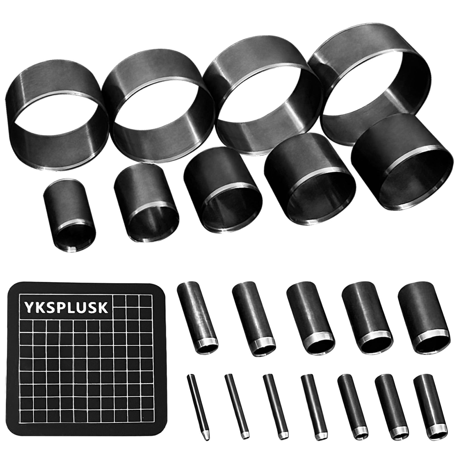 Leather Circle Cutter Tool Set, 21 Pieces Circle Punch Tools 1-12mm 15 20 25 30 35 40 45 50 55mm, High Carbon Steel Round Cutting Dies - Hole Punch Tool Kit for DIY Leather Crafts