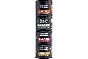 Urban Accents BBQ ROAD TRIP TOWER, 4-Piece Gourmet BBQ Rubs and Spices Gift Set