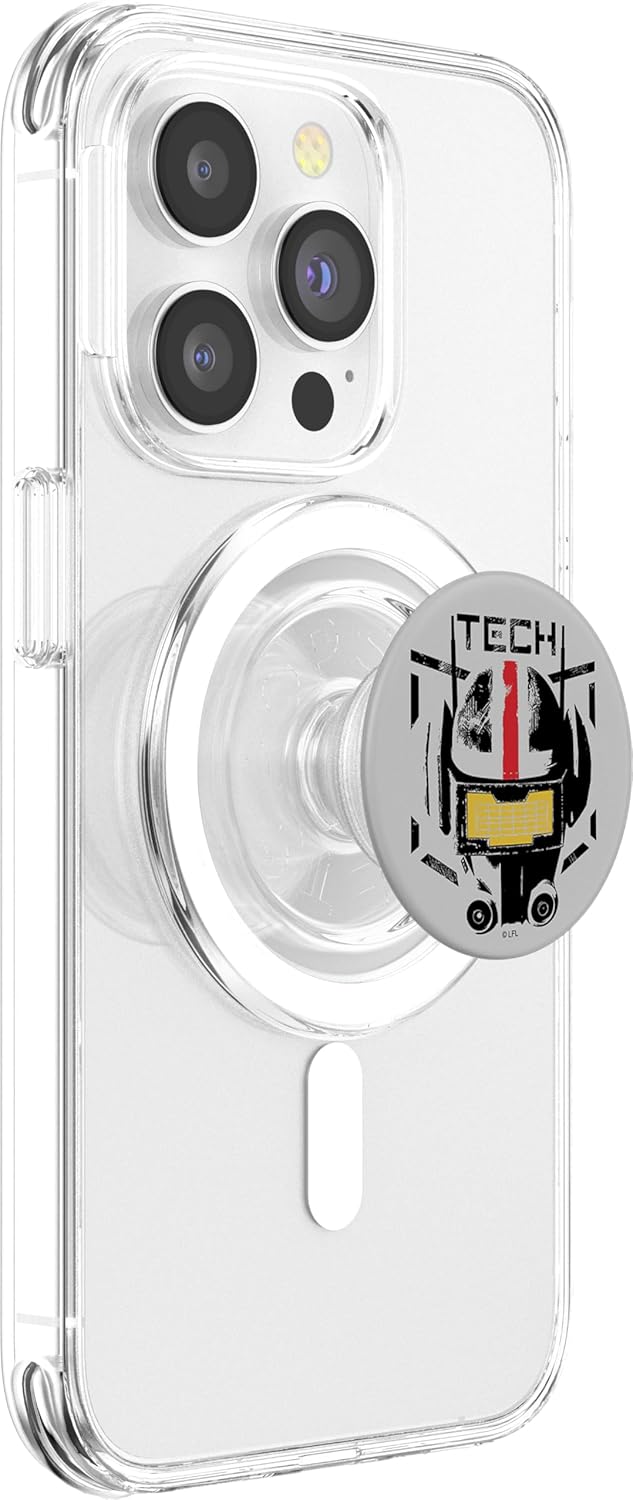 Star Wars: The Bad Batch Grey Tech Helmet PopSockets MagSafe PopGrip for iPhone