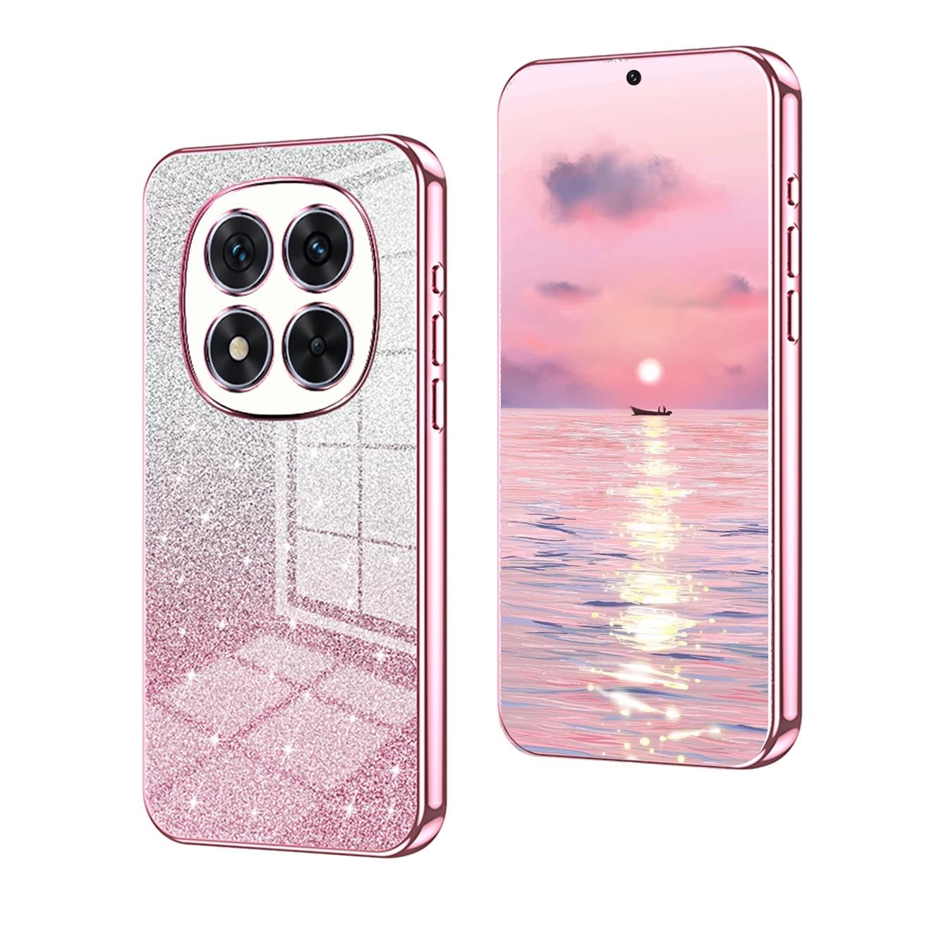 thumbnail: YUEQIAN Bling Hoesje Voor Xiaomi Redmi Note 13 Pro 5G / Poco X6 5G - Glitter TPU Met Schokbescherming | Zwart