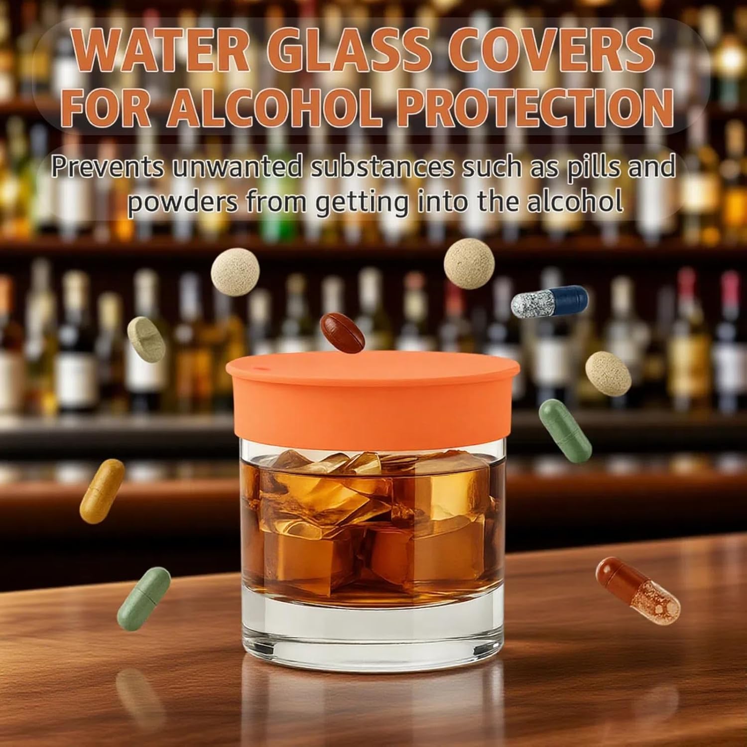 10PCS Drink Covers for Alcohol Protection - Washable Silicone Cup Covers with Straw Hole, Perfect for Parties, Bars or Clubs, Reusable Drink Protector for Women Fit Most Cup (5 Colors) - Image 3