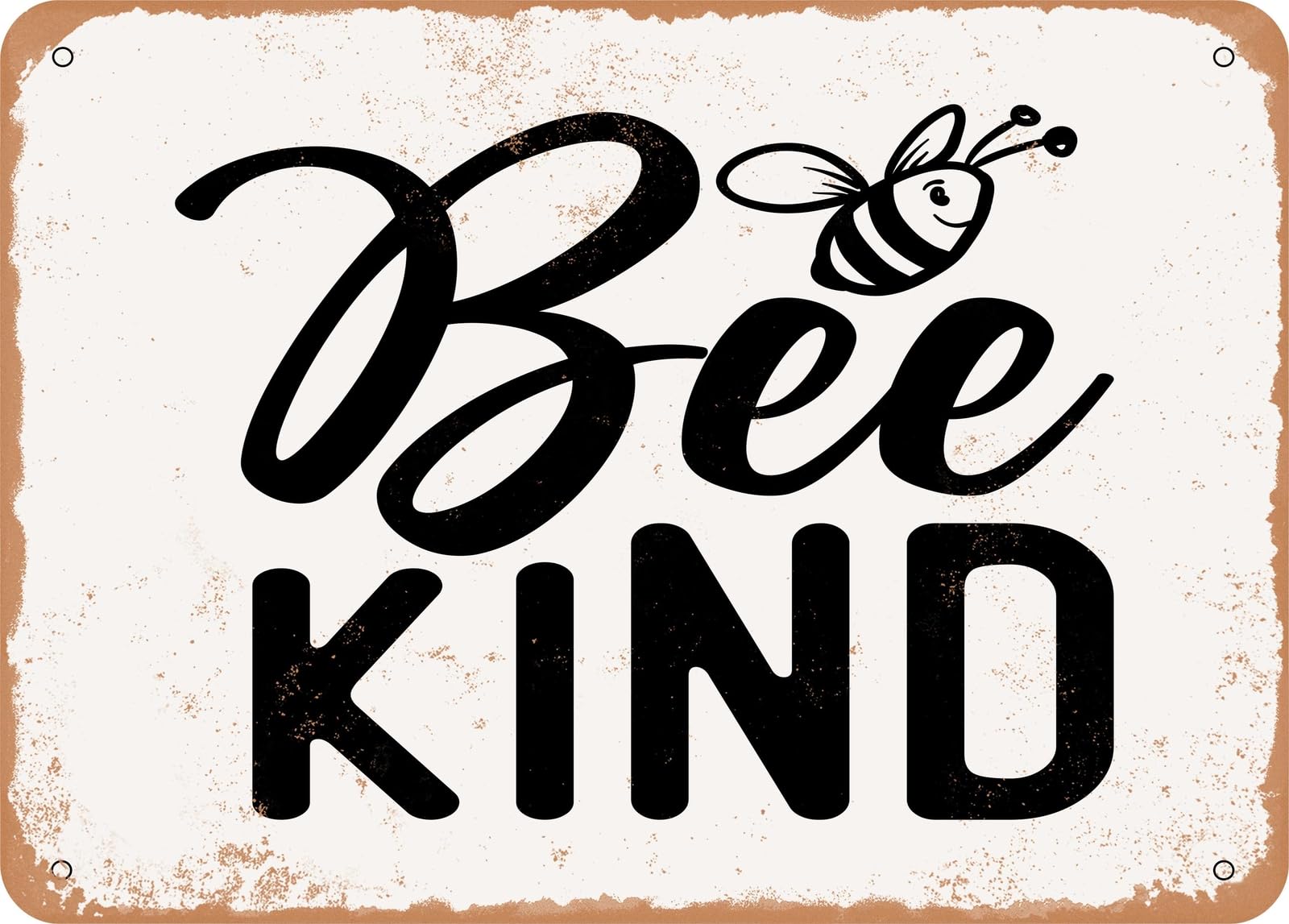 Metal Sign - Bee Kind - Vintage Look Sign home decor