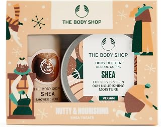 The Body Shop Nutty & Nourishing Shea Treats Gift Set – Hydrating & Moisturizing Skincare Treats for Very Dry Skin – 2 Items