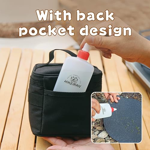 Miniatura 4 de HIKEMAN Juego de especias portátil para acampar con 9 recipientes de especias pimienta y sal para especias, bolsa de almacenamiento separable para