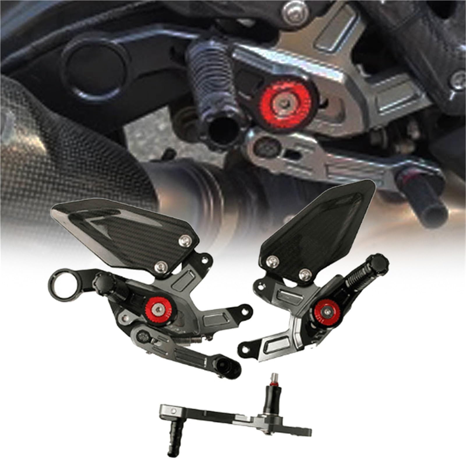 Repose-Pieds S1000RR 2015-2018 Commandes Reculées Carbone Aluminium Moto de Piste