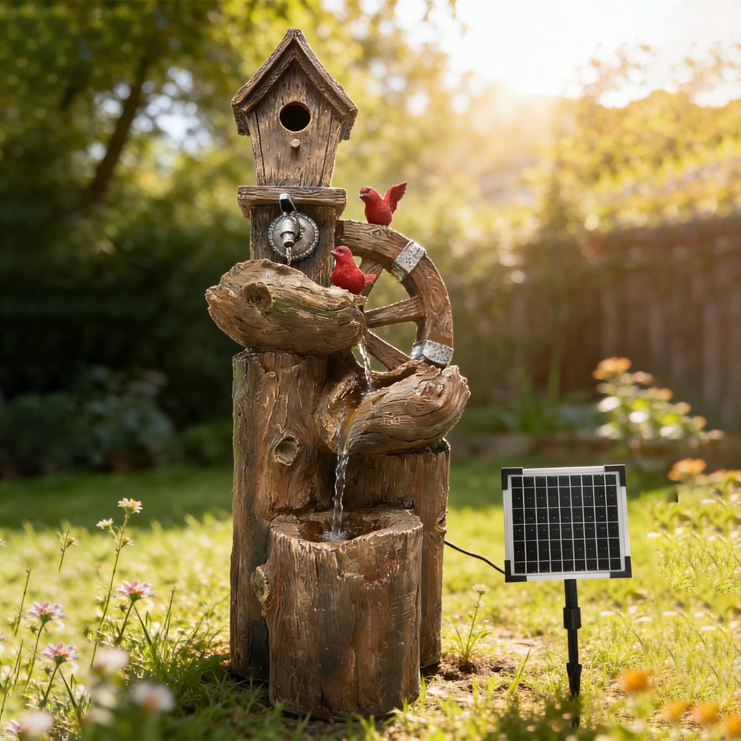 Zedazoom 3-Tier Bird Fountain with LED Light