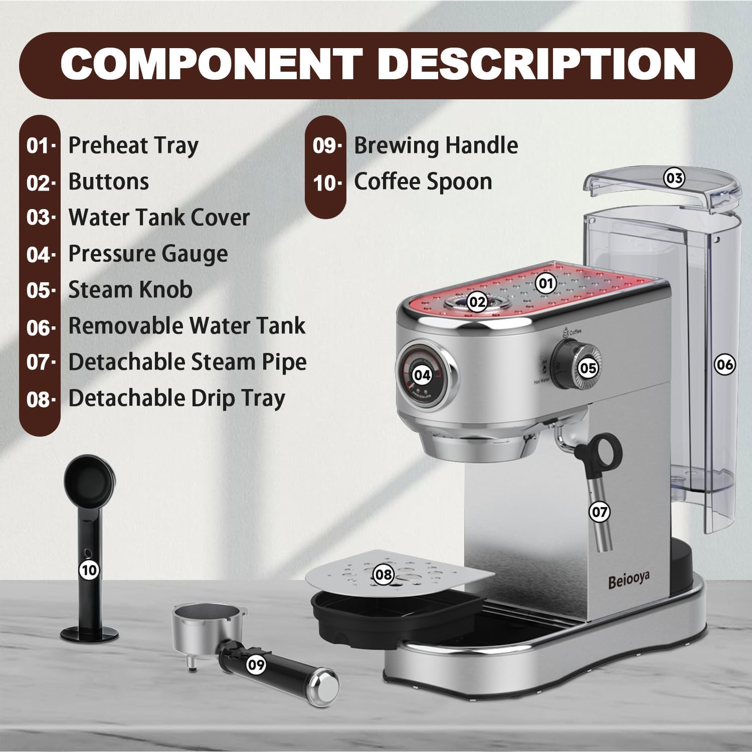 Image illustrating high pressure extraction and machine dimensions