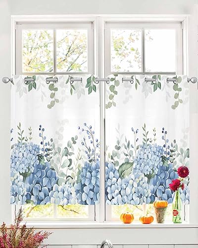 Miniatura 21 de Cortinas traslúcidas color verde azulado de 84 pulgadas de largo, juego de 2 paneles de cortinas para cocina, dormitorio, sala de estar, pasillo