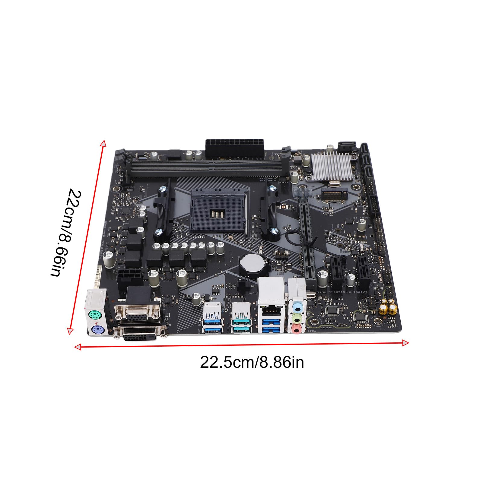 Denash La Scheda Madre B450M-K AM4 DDR4 Supporta Processori Ryzen Dalla Prima Alla Quinta Generazione R3/R5/R7/R9 Athlon con M.2 NVMe e 64 GB di RAM per La Creazione di P