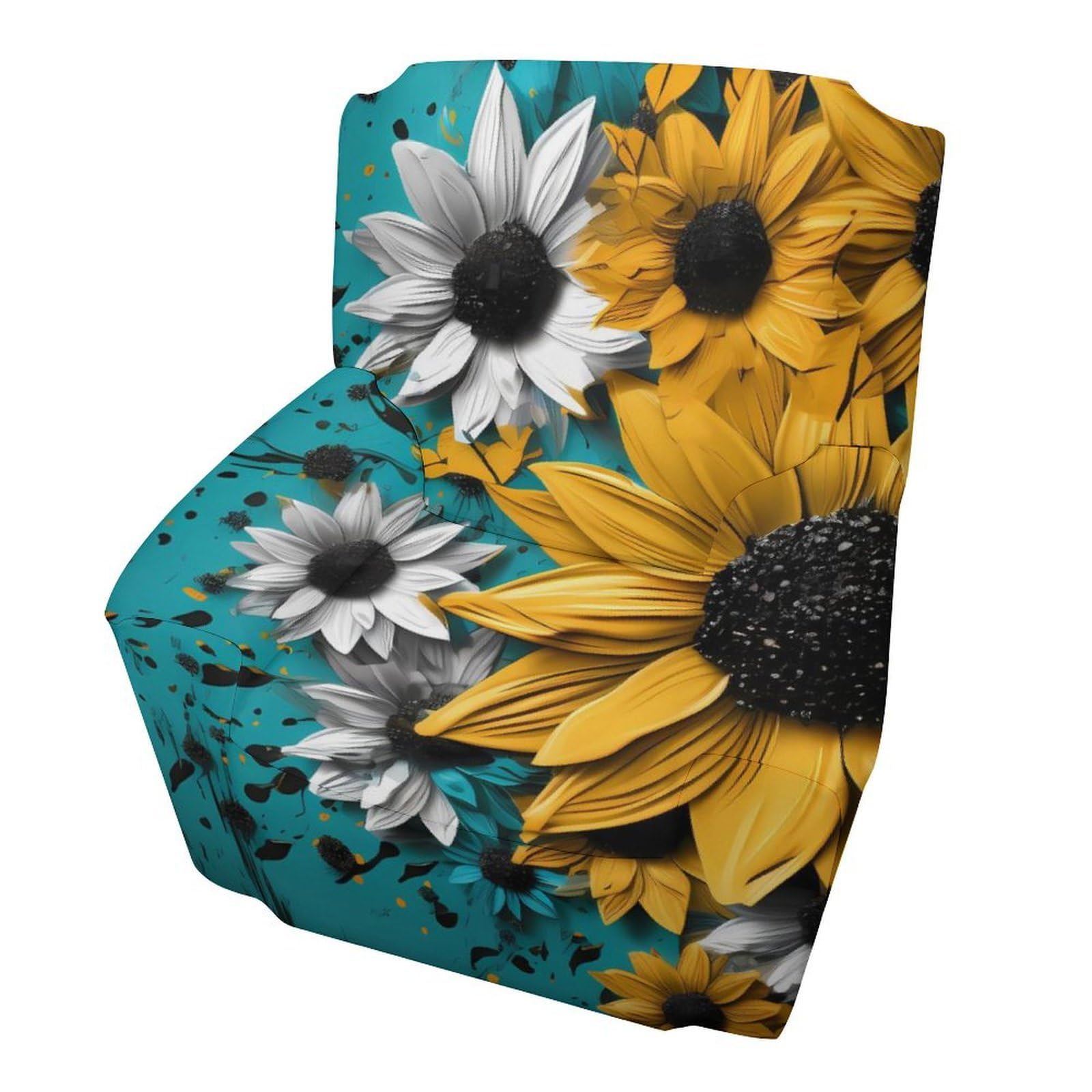 Housse de fauteuil extensible pour salon, bureau et hôtel turquoise