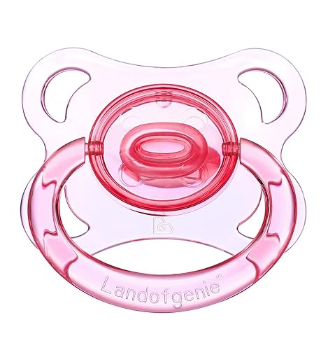 Landofgenie Chupetes grandes del tamaño adulto del escudo fijó el chupete del diseño transparente de la forma