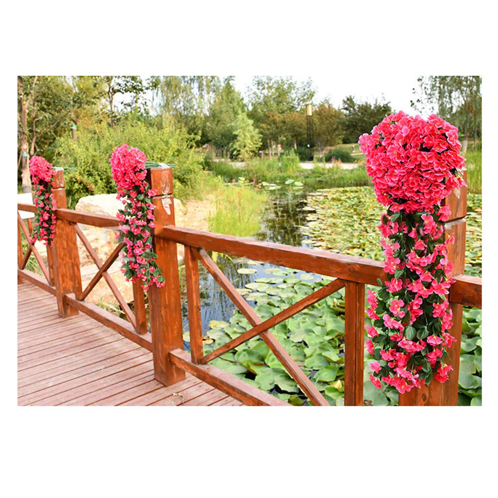 Piante artificiali da decorazione, 2 pezzi, fiori artificiali in rattan, per matrimoni, casa, da appendere alla parete
