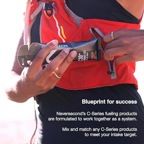 Miniatura 6 de Neversecond Gel energético C30+ + cafeína, nutrición e hidratación de rendimiento, Never2 Gel energético para ultra triatlones, ciclismo y maratones