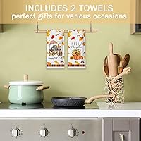 Vista 6 de Bonsai Tree Juego de 2 toallas de cocina de otoño, toallas de mano de otoño para baño, toalla de cocina de Acción de Gracias, 18 x 28 pulgadas