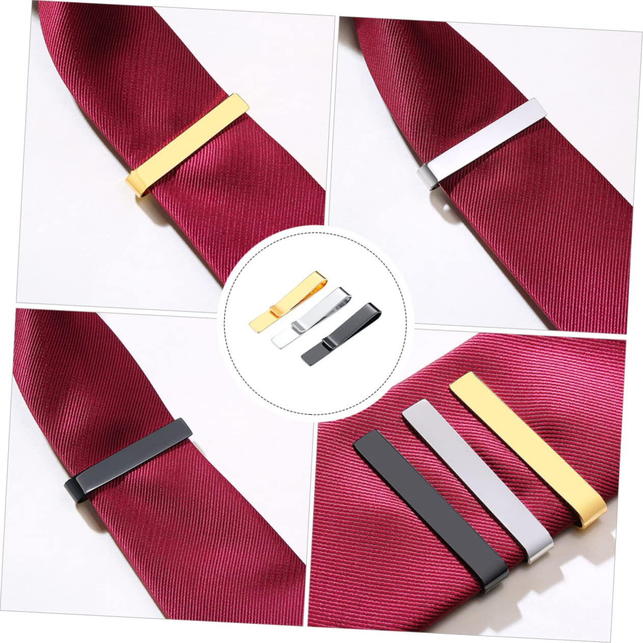 9piezas Clip Para Corbata De Inoxidable Diseño Clásico y Moderno Accesorio De Negocios Para Hombre Para Formalidades