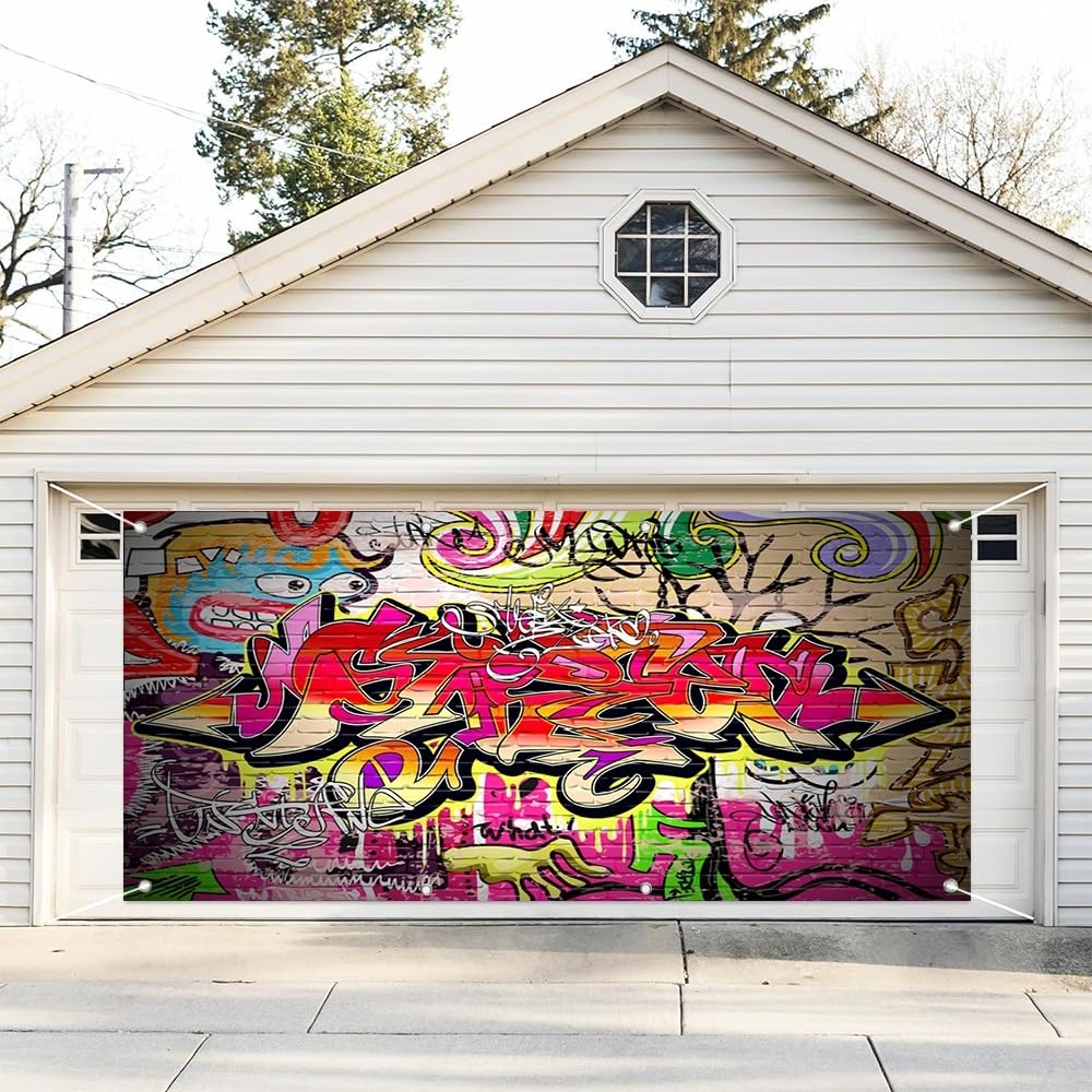 Amazon.com: Leyiyi 6x13ft Graffiti Brick Wall Garage Door