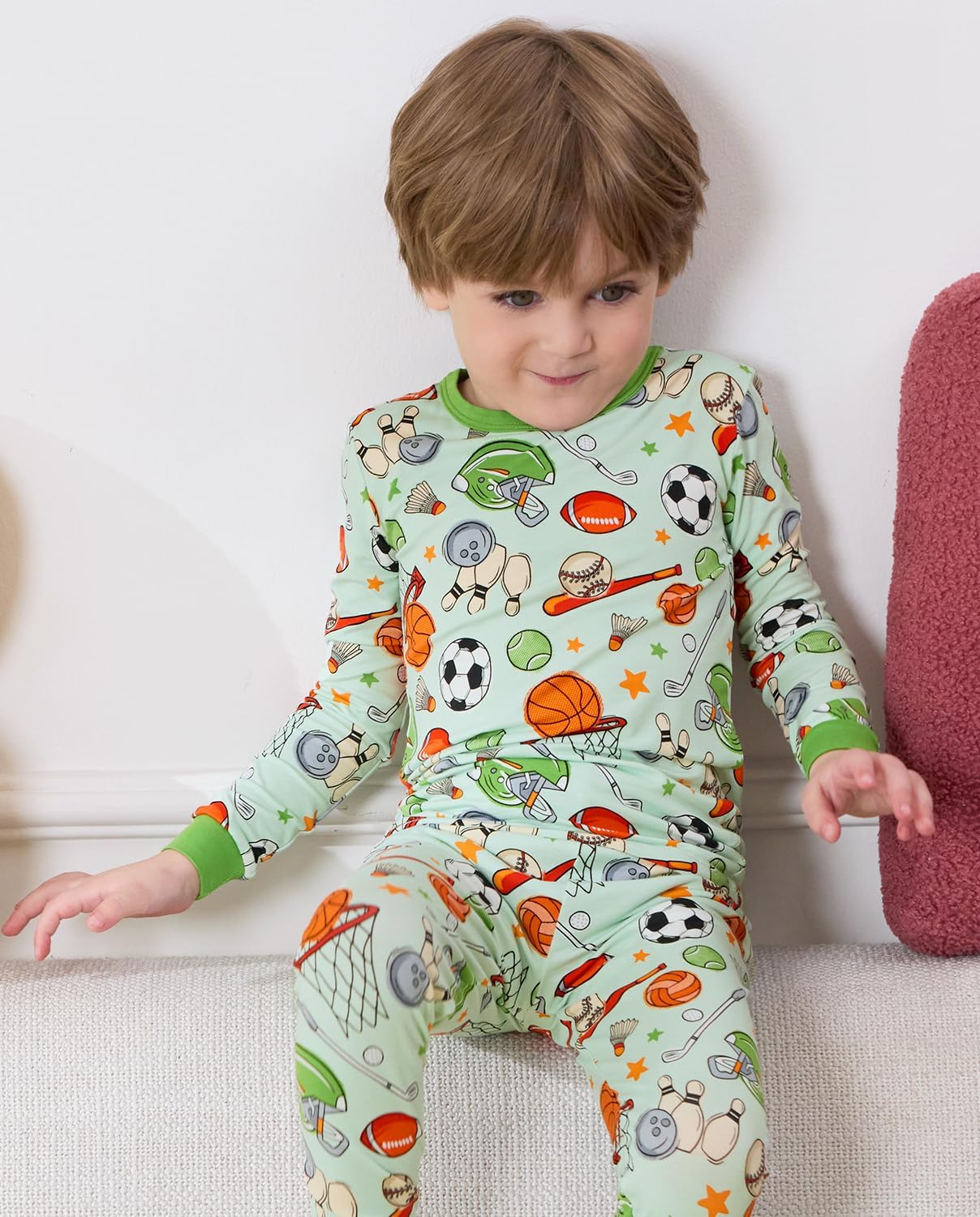 Bamboo Viscose Toddler Pajamas Boys Girls Baby 12M-8Y Pjs Sets Kids 2pcs Snug fit Long-Sleeve Sleepwear - Image 8