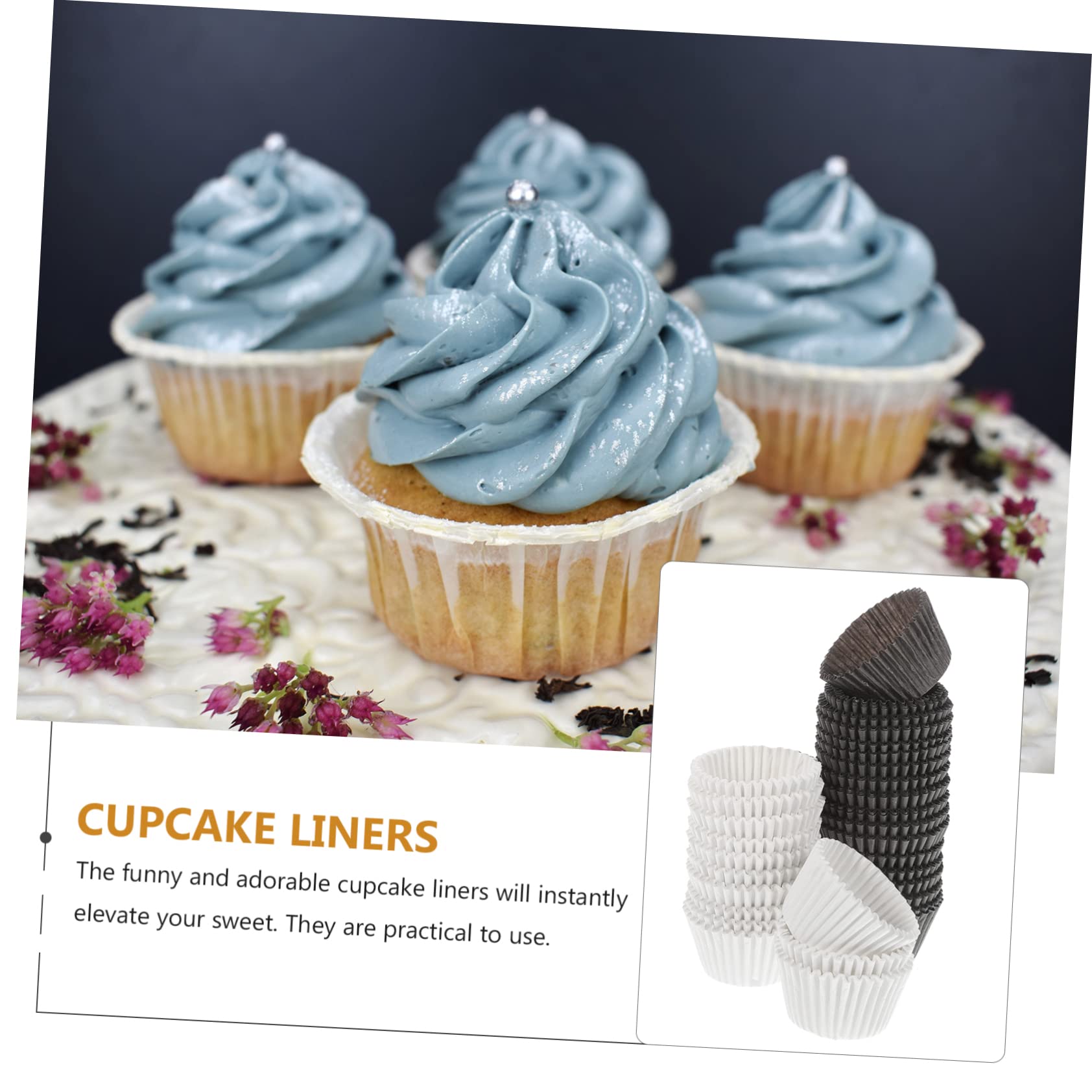 Capacillos sin Filtración para Cupcakes Grandes 1000 Piezas de Papel Resistente al Aceite Adecuado para Bodas y Fiestas Navideñas