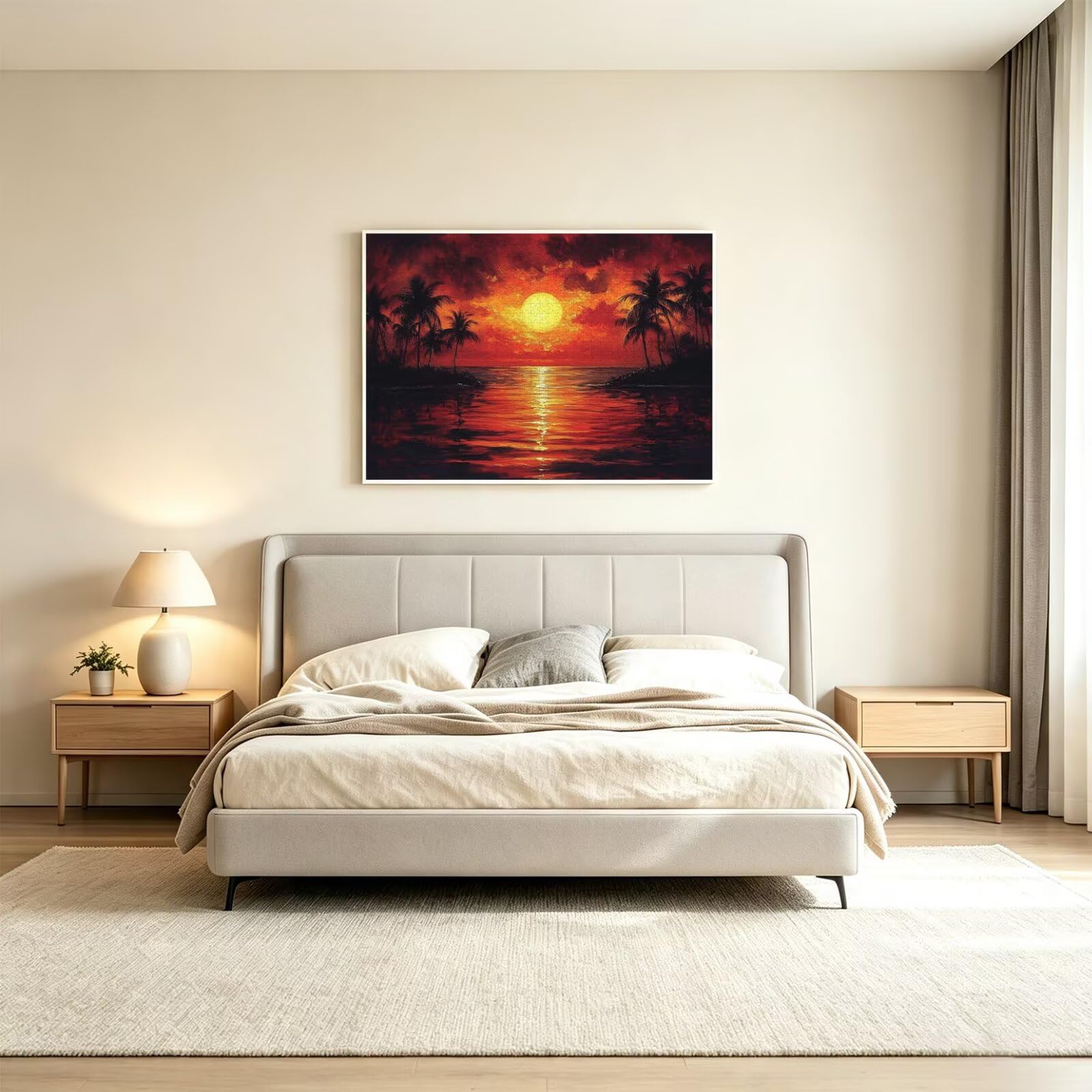Puzzle 1000 Pièces Coucher de Soleil Puzzles Classiques Abstrait n-430