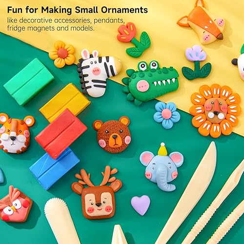 Miniatura 5 de Shuttle Art Kit de arcilla polimérica de bloque pequeño de 117 piezas, 95 colores únicos y colores extra básicos, 5 herramientas de arcilla de