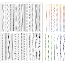 GLOBLELAND Sewing Thread Border Clear Stamps for Cards Making Lace Border Clear Stamp Seals 5.83x8.27inch Transparent Stamps for DIY Scrapbooking Photo Album Journal Home Decoration