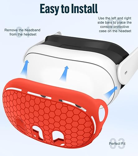 Miniatura 5 de VR Shell Protective Protector Cover for MetaOculus Quest 3, Silicone Front Headset Protector Cover Anti Scratch Anti Dust Anti Shock, Compatible