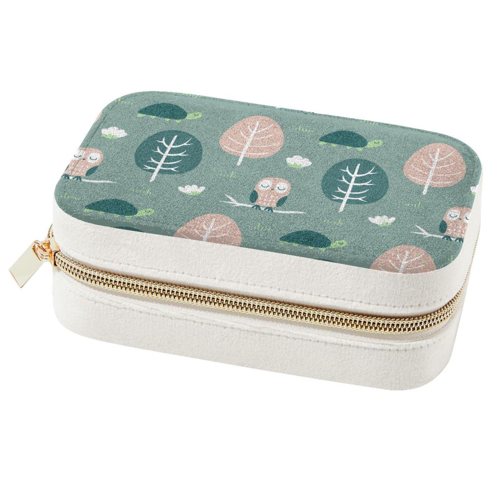 Boîte à bijoux de voyage chouette pour les vacances des filles