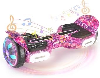 SIMATE 6.5 Scooter, Bluetooth Music Speaker and LED Light, Top 8.5mph & 8.5 Miles Range Power by Dual 250W Motor, Gifts for Kids Adults Boys, for All Ages