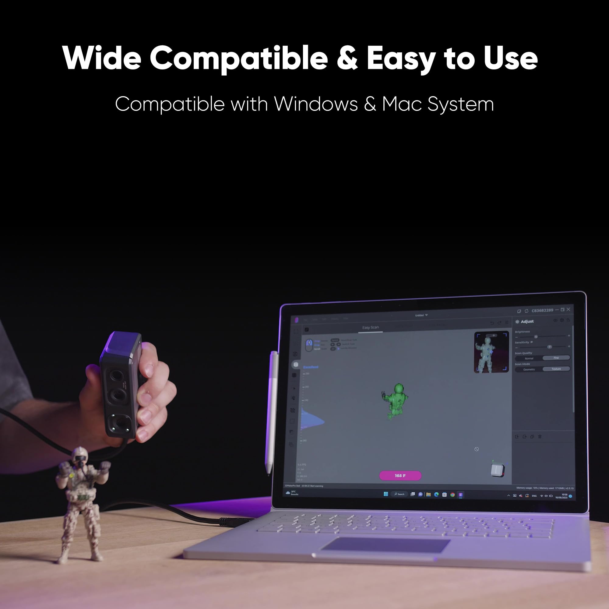 Amazon | 3DMakerpro 3Dスキャナー 3Dプリンター用 0.01mm精度、24