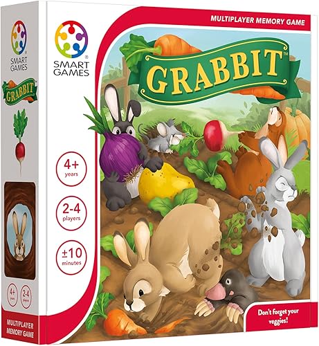 Miniatura 3 de SmartGames Juego de mesa de estrategia Grabbit con conejos y zanahorias Adventure a partir de 4 años