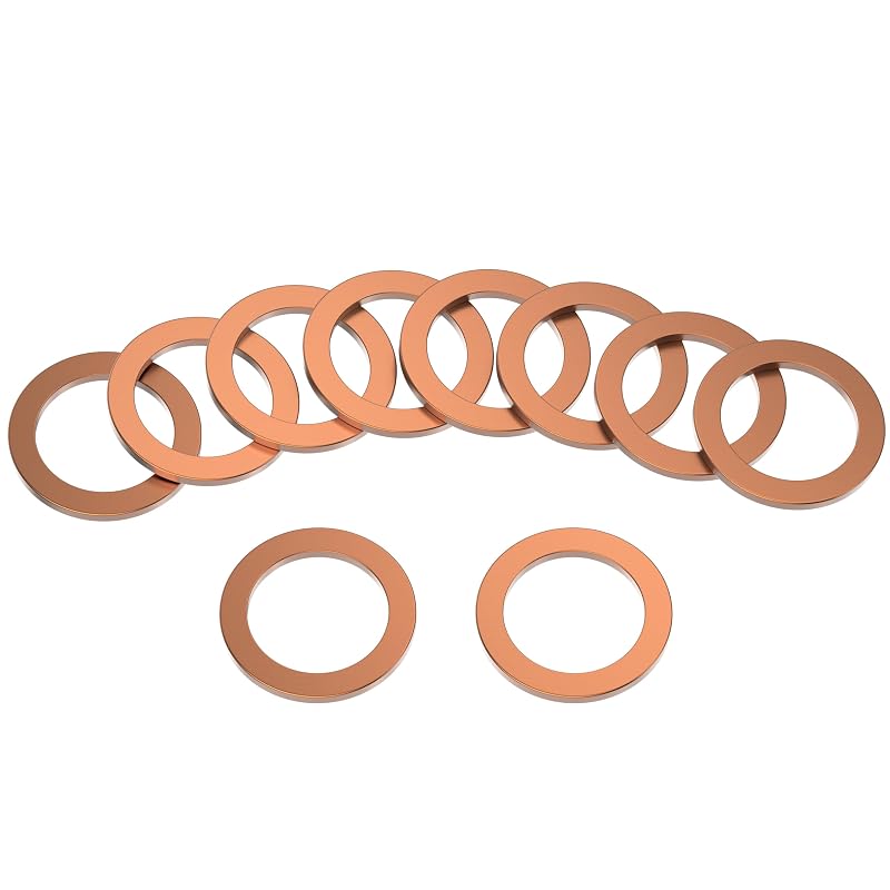 Arruela de cobre para bujão de óleo Prime Ave 14 mm Mercedes-Benz 007603-014106 – Pacote com 10