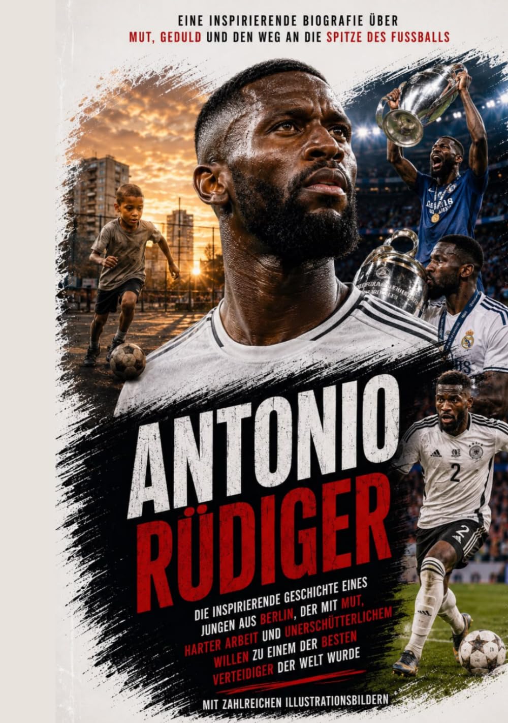 Antonio Rüdiger (Kinderbuch Biografie): Die inspirierende Geschichte eines Jungen aus Berlin, der mit Mut, harter Arbeit und unerschütterlichem Willen zu einem der besten Verteidiger der Welt wurde