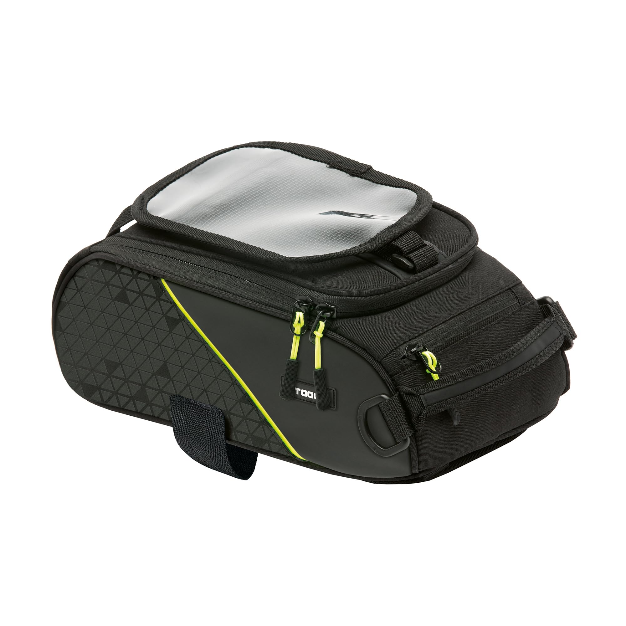 TAAC Motorcycle Tank Bag TC14TW. 4.5L Rigid Twistlock Fixation Touch Screen Smartphone Scratch Resistant Anti-Slip Base Reflective Inserts with Handle Waterproof Cover