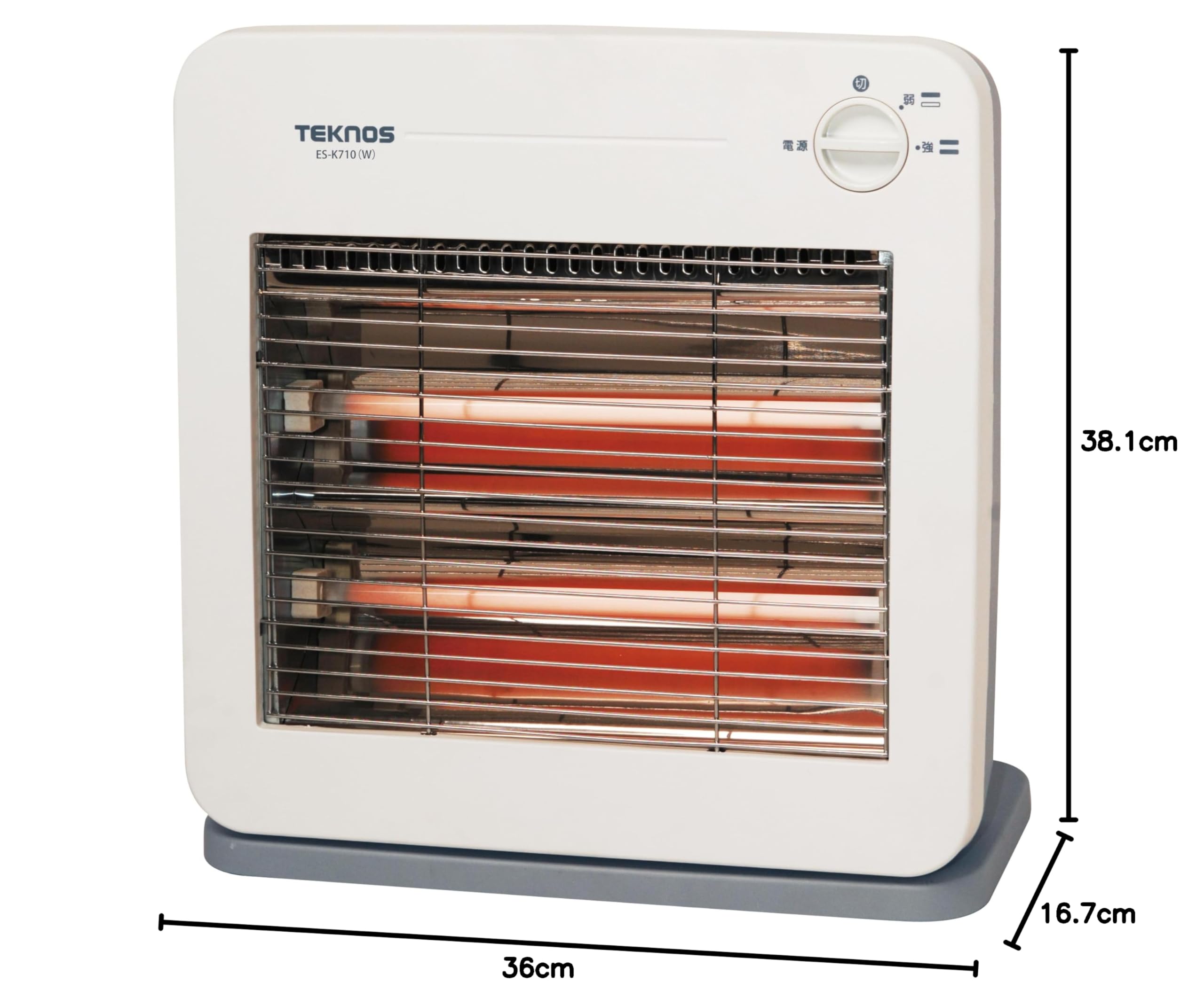 電気ストーブ ユアサプライムス.com｜レトロ調首振り電気ストーブ ホワイト